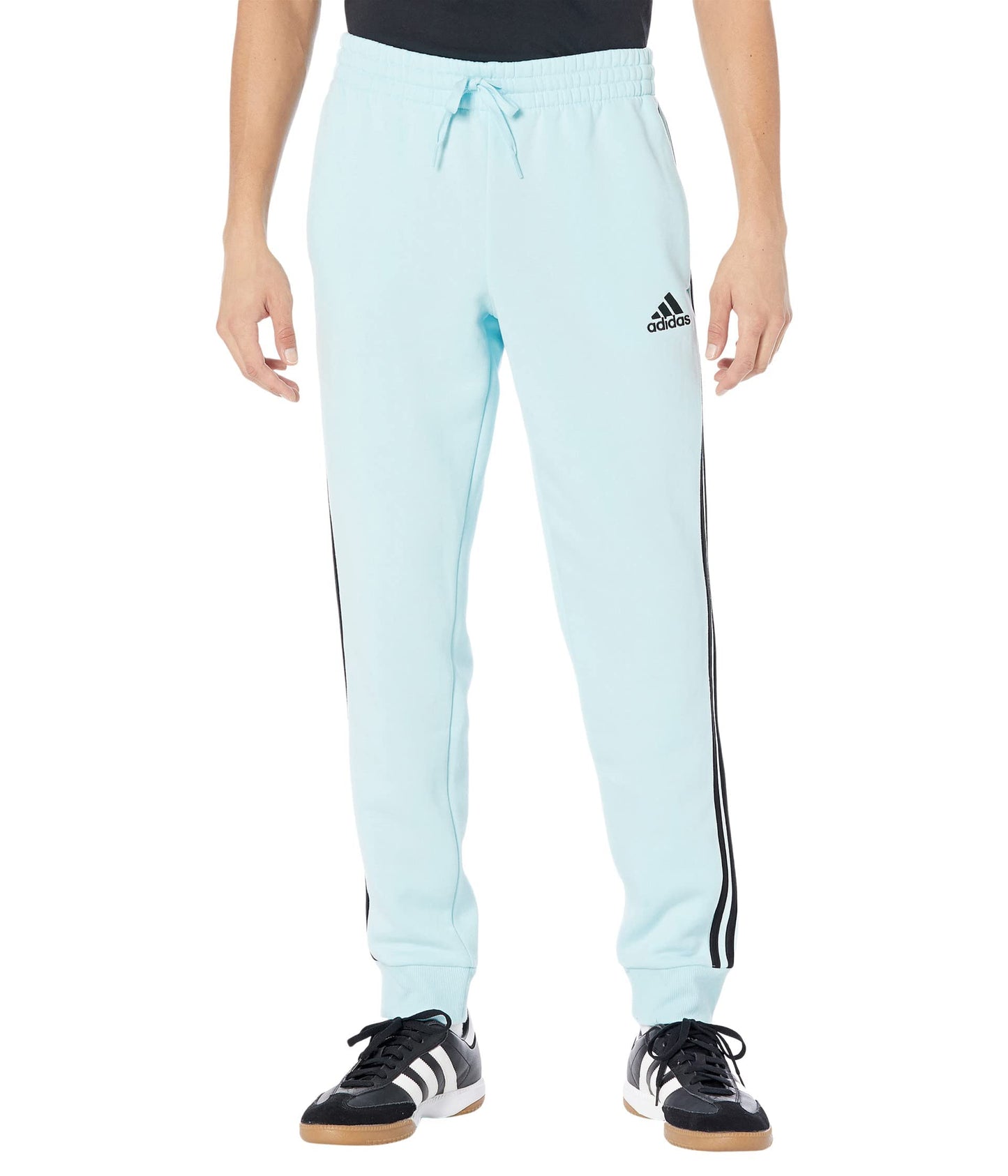 Men's Essentials Fleece Tapered Cuff 3-Stripes Pants